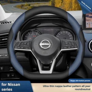 leather car steering wheel cover for nissan patrol y63 xtrail kicks qashqai versa sentra altima armada 2011 2025 accessories