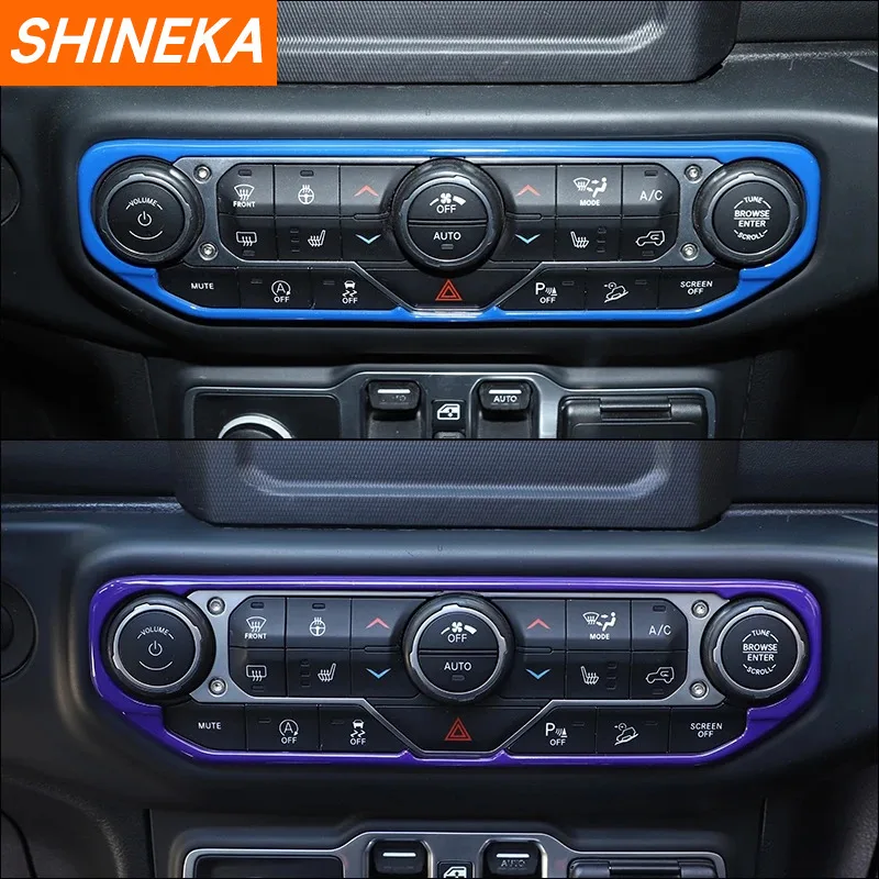 shineka car air conditioning control knob panel decoration cover for jeep wrangler jl gladiator jt 2018 up interior shineka car air conditioning control knob panel decoration cover for jeep wrangler jl gladiator jt 2018 up interior