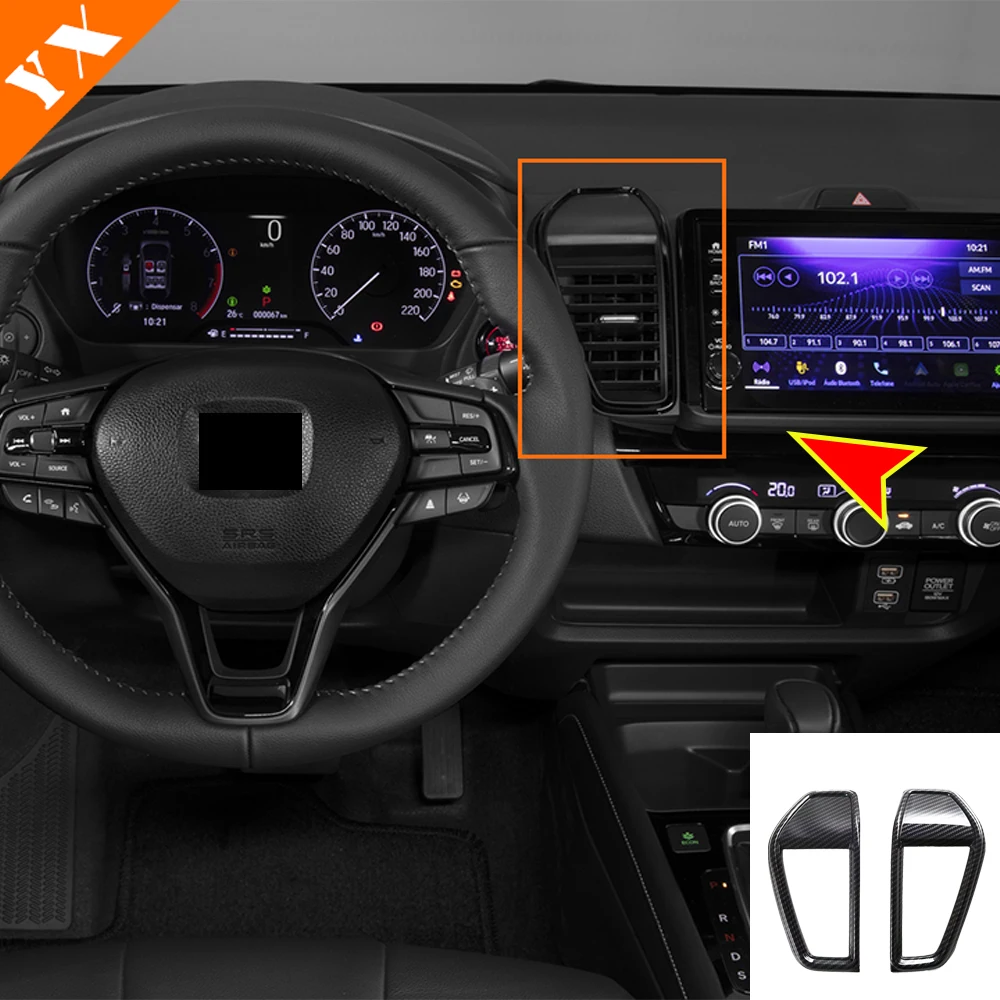 2022 2023 for honda city carbon car central console trim rear armrest frame gear shift panel dashboard air vent trim 2022 2023 for honda city carbon car central console trim rear armrest frame gear shift panel dashboard air vent trim