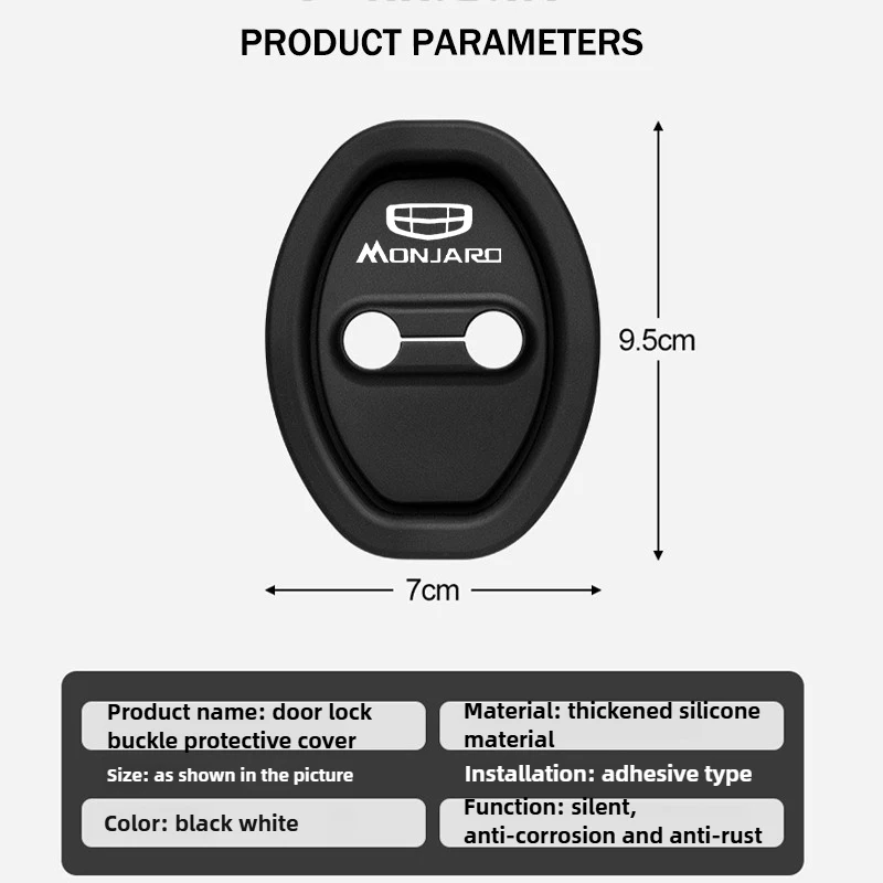 4 pcs extendable silicone car door lock covers waterproof rust proof protection for geely monjaro coolray emgrand ec7 x7 x3 x6 4 pcs extendable silicone car door lock covers waterproof rust proof protection for geely monjaro coolray emgrand ec7 x7 x3 x6