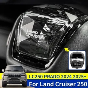 for toyota land cruiser prado lc250 2024 2025 interior upgrade accessories car crystal gear shift gearbox shifter handle cover