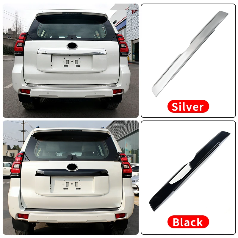 for toyota 2023 2018 land cruiser prado 150 lc150 car tailgate decoration strip cover panel replacement body styling for toyota 2023 2018 land cruiser prado 150 lc150 car tailgate decoration strip cover panel replacement body styling