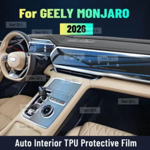 for geely monjaro 2026 interior center console clear protective film tpu car anti scratch tint accessories refit set