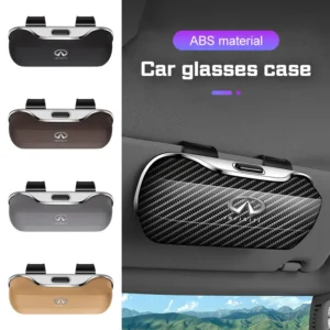 car sun visor glasses case portable for infiniti g35 g37 q50 g20 qx50 qx55 qx60 qx80 q60 fx35 m45 sunglasses holder eyeglass box