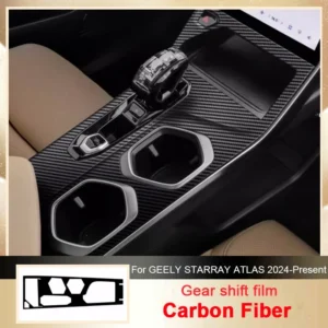for geely starray atlas 2024 2026lhd car carbon interior sticker auto lifting window panel decal gear inner door protective film