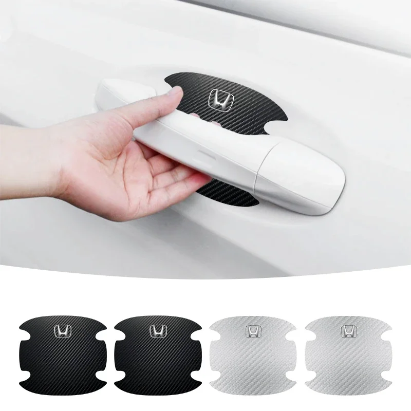 4pcs car door handle bowl scratch protector carbon fiber stickers for honda civic accord fit jazz pilot crv odyssey passport 4pcs car door handle bowl scratch protector carbon fiber stickers for honda civic accord fit jazz pilot crv odyssey passport