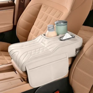 car armrest box booster pad car arm rest padded cover auto center console cup and tissue storage holder for suv truck sedan