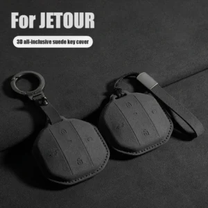 suede car key case for jetour t2 t1 2025 2026 remote cover shell keychain fob accessories anti scratch protective key