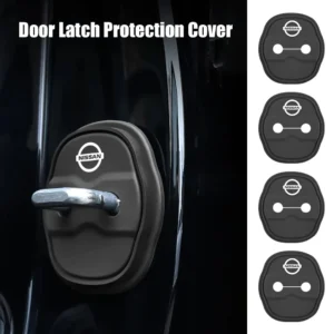 4pcs car styling 3d silicone door lock cover protective decoration for nissan x trail t33 patrol y62 altima sentra 2018 kicks