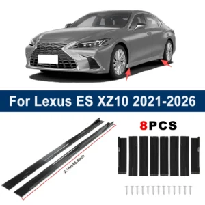 2.18m sectional side skirt extension lips for lexus es xz10 2021 2026 racing side spoiler car modified body kit accessories