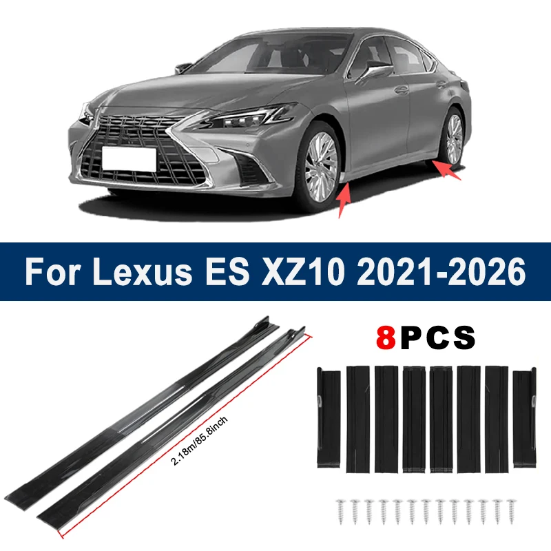 2.18m sectional side skirt extension lips for lexus es xz10 2021 2026 racing side spoiler car modified body kit accessories 2.18m sectional side skirt extension lips for lexus es xz10 2021 2026 racing side spoiler car modified body kit accessories