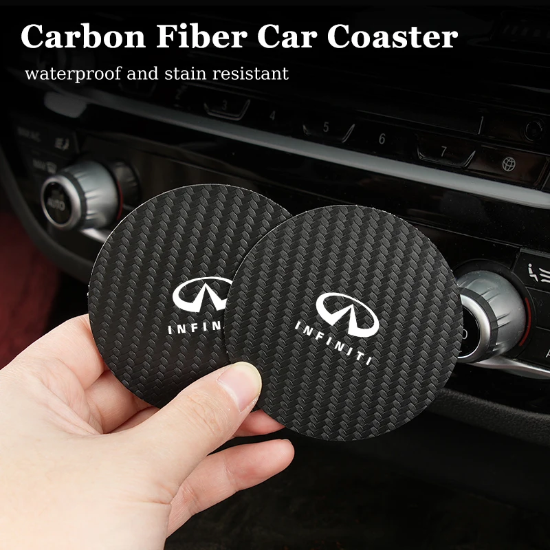 2pcs car carbon leather water cup pad anti noise coaster mat for infiniti q50 fx35 q30 g37 q70 qx70 g35 q60 qx50 qx60 qx80 qx30 2pcs car carbon leather water cup pad anti noise coaster mat for infiniti q50 fx35 q30 g37 q70 qx70 g35 q60 qx50 qx60 qx80 qx30