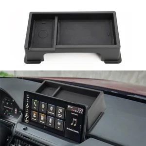high quality 1 piece center console dashboard organizer tray behind screen storage box car accessories black for honda accord 20