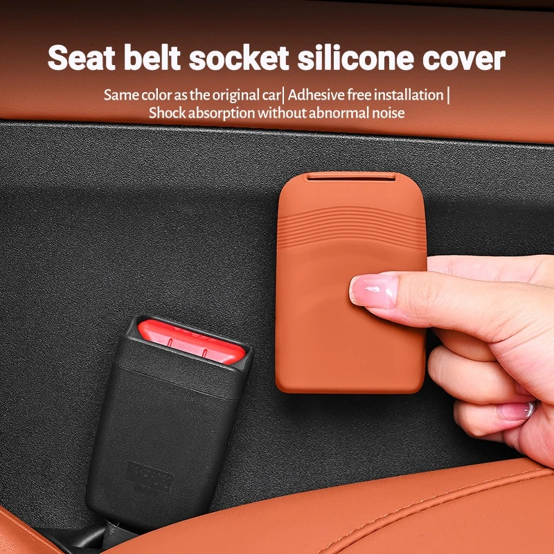 universal car seat belt socket protective cover silicone car safety seat belt anti scratch cover button protective case universal car seat belt socket protective cover silicone car safety seat belt anti scratch cover button protective case