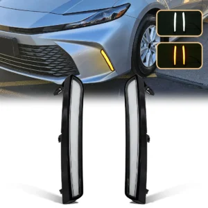 for toyota camry 2024 2025 9 generation led daytime running lights drl turn signal lamp white yellow front bumper daylights 12v