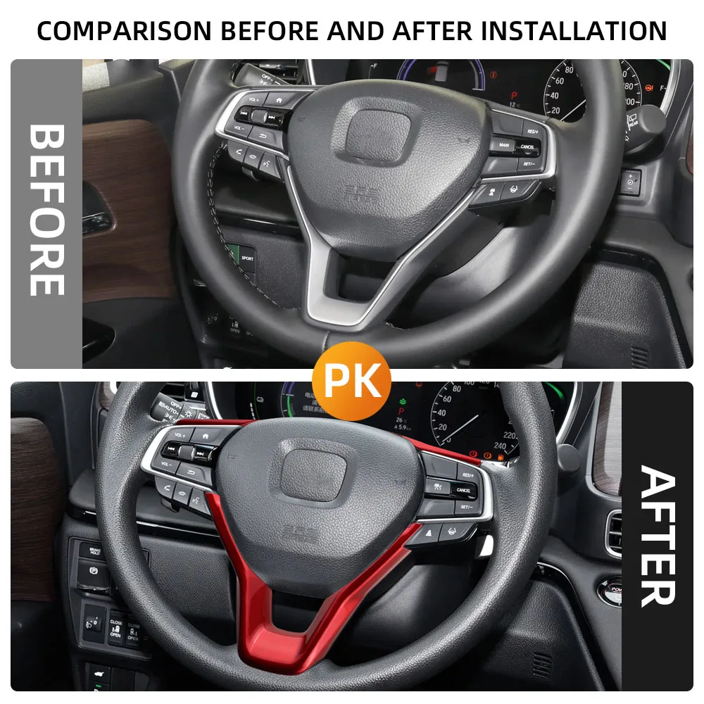 for honda accord 2018 2022 city 2020 2024 steering wheel panel trim sticker decoration cover car interior for honda accord 2018 2022 city 2020 2024 steering wheel panel trim sticker decoration cover car interior