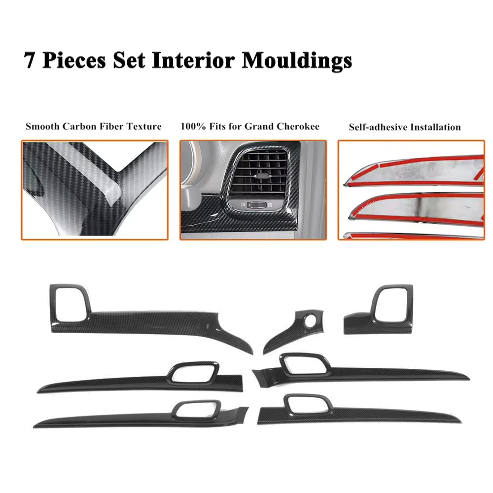 carbon fiber interior mouldings for jeep grand cherokee rhd dashboard center console panel trim door handle cover right driving carbon fiber interior mouldings for jeep grand cherokee rhd dashboard center console panel trim door handle cover right driving