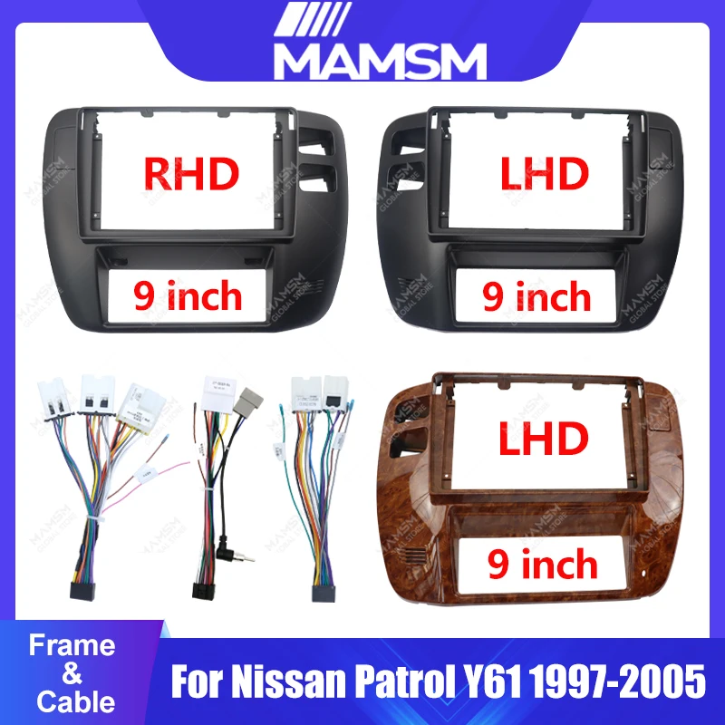 for nissan patrol y61 1997 2005 9 inch 2din car radio fascia auto stereo audio player panel dash kit frame center console holder for nissan patrol y61 1997 2005 9 inch 2din car radio fascia auto stereo audio player panel dash kit frame center console holder