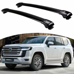 fits for toyota land cruiser lc300 j300 2022 2025 2pcs cross bar silver and black ajustable roof rail rack lockable cargo bars