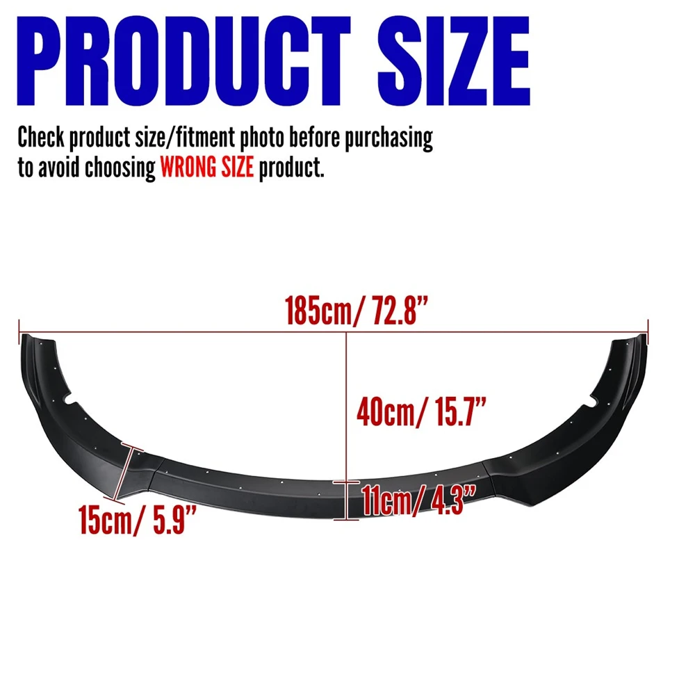 3pcs for dodge charger srt r/t scat front bumper lip splitter auto exterior modification protection parts car style 3pcs for dodge charger srt r/t scat front bumper lip splitter auto exterior modification protection parts car style