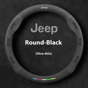 suede anti slip car steering wheel cover jeep wrangler jk patriot commander grand cherokee compass wagoneer gladiator renegade