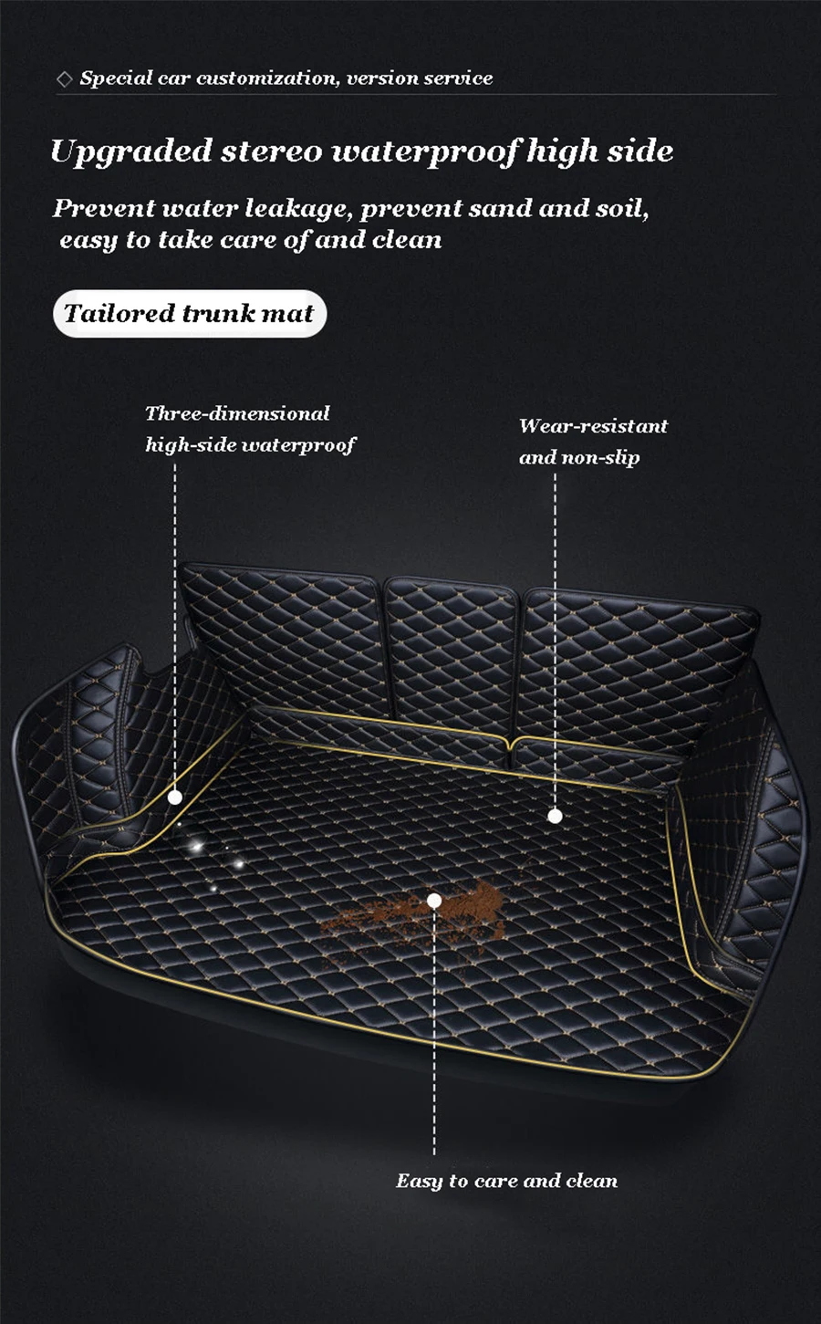 high quality waterproof leather custom car trunk mat for infiniti qx80 2013 2017 cargo liner interior boot high quality waterproof leather custom car trunk mat for infiniti qx80 2013 2017 cargo liner interior boot