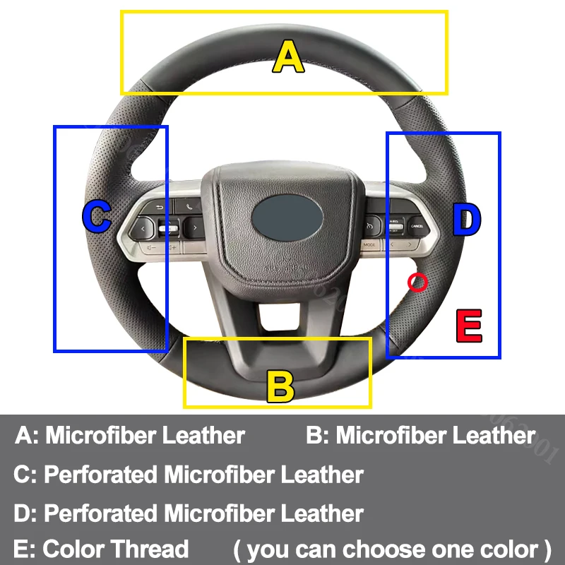 diy hand stitched microfiber leather car steering wheel cover for toyota land cruiser 300 series 2021 2022 2023 2024 2025 2026 diy hand stitched microfiber leather car steering wheel cover for toyota land cruiser 300 series 2021 2022 2023 2024 2025 2026