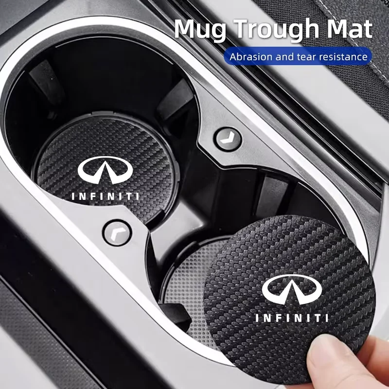2pcs car carbon leather water cup pad anti noise coaster mat for infiniti q50 fx35 q30 g37 q70 qx70 g35 q60 qx50 qx60 qx80 qx30 2pcs car carbon leather water cup pad anti noise coaster mat for infiniti q50 fx35 q30 g37 q70 qx70 g35 q60 qx50 qx60 qx80 qx30