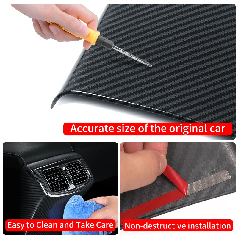 for 2016 2024 toyota hilux revo pickup truck rear air vent outlet panel carbon fiber texture anti kick interior trim for 2016 2024 toyota hilux revo pickup truck rear air vent outlet panel carbon fiber texture anti kick interior trim