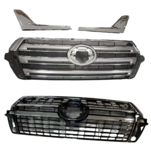 exterior front bumper mesh mask cover abs grille fit for landcruiser lc200 2017 2018 2019 2020 racing grills grill auto parts