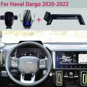 car phone holder for haval dargo 2020 2021 2022 multimedia screen fixed bracket wireless charger stand car mobile phone mount