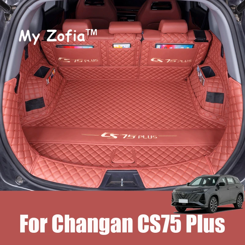 for changan cs75 plus gen iii 2025 2026 car boot mat rear trunk liner cargo leather floor carpet tray protector accessories mats for changan cs75 plus gen iii 2025 2026 car boot mat rear trunk liner cargo leather floor carpet tray protector accessories mats