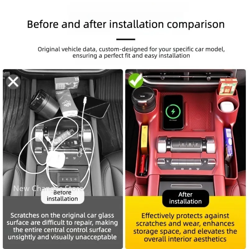 for great wall tank 300 2025 central control wireless charging silicone pad dustproof anti slip mat center console storage box for great wall tank 300 2025 central control wireless charging silicone pad dustproof anti slip mat center console storage box