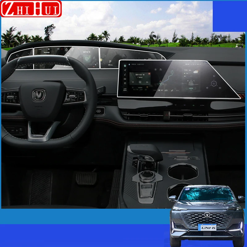 for changan uni k unik 2021 2024 car gear dashboard navigation console tpu soft film transparent anti scratch auto accessories for changan uni k unik 2021 2024 car gear dashboard navigation console tpu soft film transparent anti scratch auto accessories