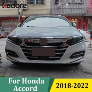 for honda accord 2018 2019 2020 10th chrome car front grille cover trim molding garnish protector sticker exterior accessories