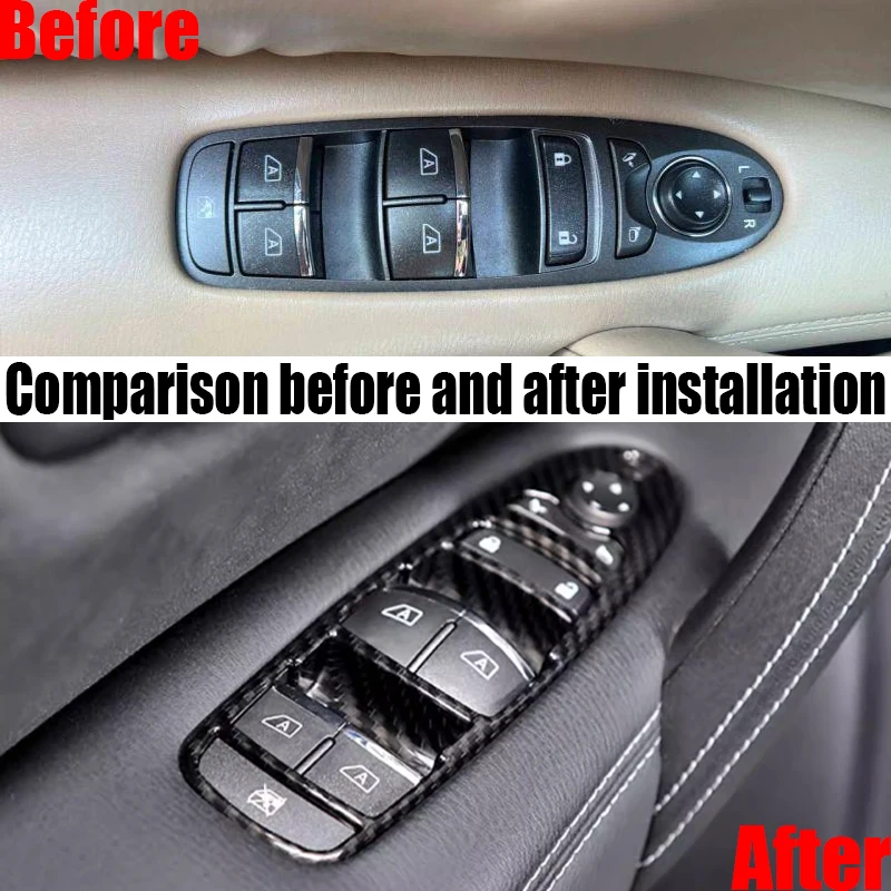 for nissan patrol armada y62 2017 2023 car window lift button panel decorative frame car door control switch modification parts for nissan patrol armada y62 2017 2023 car window lift button panel decorative frame car door control switch modification parts