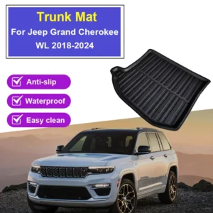 car rear trunk mat for jeep grand cherokee wl 2018 2024 luggage liner tray parts waterproof anti slip tray floor pad accessories