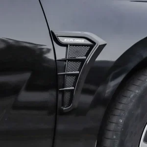 carbon black car fender side vents air flow intake hole grille sticker cover for ford explorer with logo car accessories