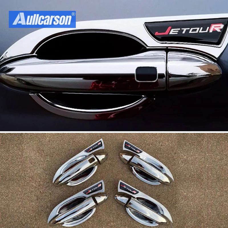 for jetour x70 plus 2024 2025 chrome door handle cover trim bowl chromium styling full coverage 8 pieces for jetour x70 plus 2024 2025 chrome door handle cover trim bowl chromium styling full coverage 8 pieces