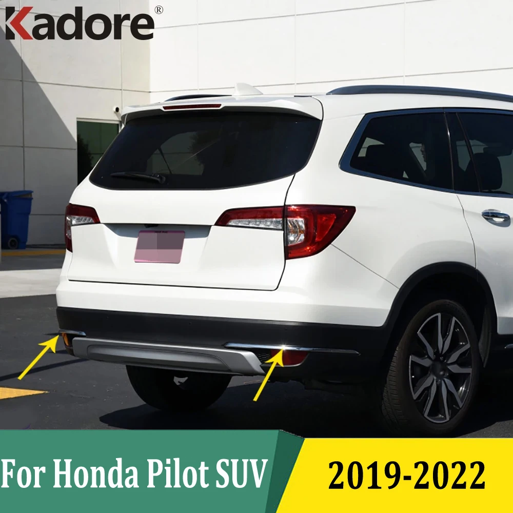 for honda pilot suv 2019 2020 2021 2022 front rear bumper corner protector trim strip cover exterior accessories chrome for honda pilot suv 2019 2020 2021 2022 front rear bumper corner protector trim strip cover exterior accessories chrome