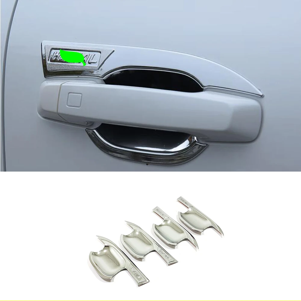 for haval dargo 2021 2022 2023 abs chrome carbon black car door protector handle / bowl cover trim styling auto for haval dargo 2021 2022 2023 abs chrome carbon black car door protector handle / bowl cover trim styling auto