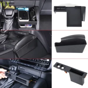 for toyota land cruiser prado 250 lc250 2024+ abs black car center control gear storage box mobile phone tray car accessories