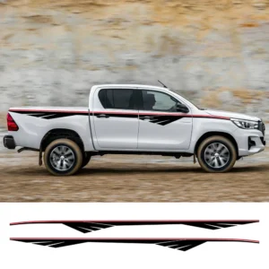 2pcs pickup side waistline stickers for toyota hilux sr5 gr an10 20 30 mk3 n80 90 100 car styling vinyl decals auto accessories