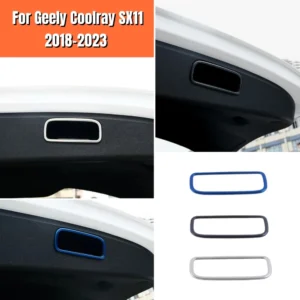 for geely coolray sx11 2018 2023 stainless steel interior rear trunk tailgate door handle bowl trim cover handle frame sticker