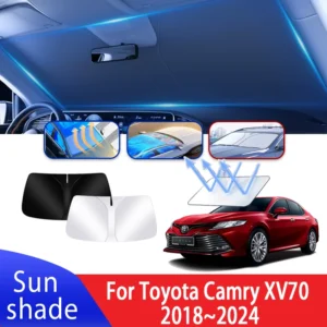 car sun visor for toyota camry xv70 2018~2024 2020 auto front windshield sunshade heat insulation summer cooling accessories