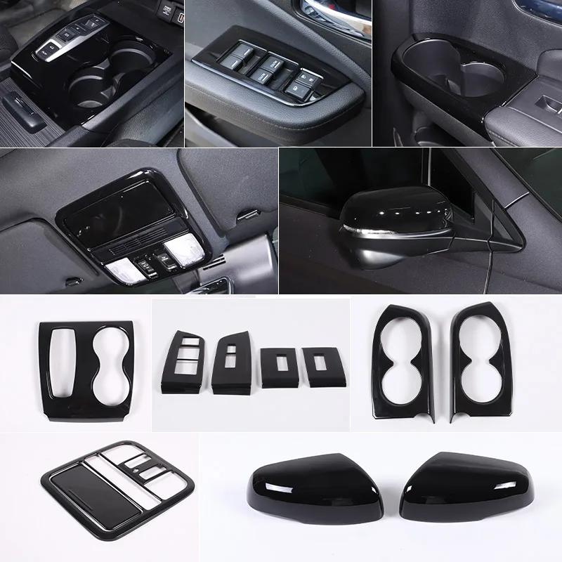 abs black for honda pilot 2015 2022 gear shift console cover panel glass lift button decorative frame sticker car accessories abs black for honda pilot 2015 2022 gear shift console cover panel glass lift button decorative frame sticker car accessories
