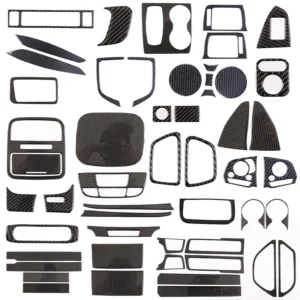 whole interior stickers for honda pilot 2015 2022 black carbon fiber car accessories dash trim gear shift console cover molding
