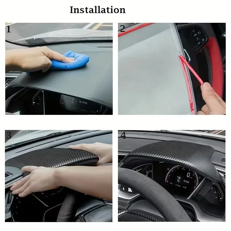 car interior dashboard cover trim carbon fiber look for honda civic 10th 2016 2017 2018 2019 2020 2021 car interior car interior dashboard cover trim carbon fiber look for honda civic 10th 2016 2017 2018 2019 2020 2021 car interior