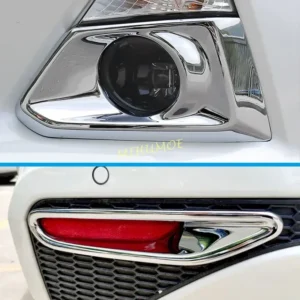 for nissan altima 2019 2020 2021 2022 front + rear chrome bumper reflector fog light cover trims