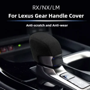 for lexus nx rx lm series 2022 2023 2024 suede leather car gear shift knob cover car gear handle head car inner accessories